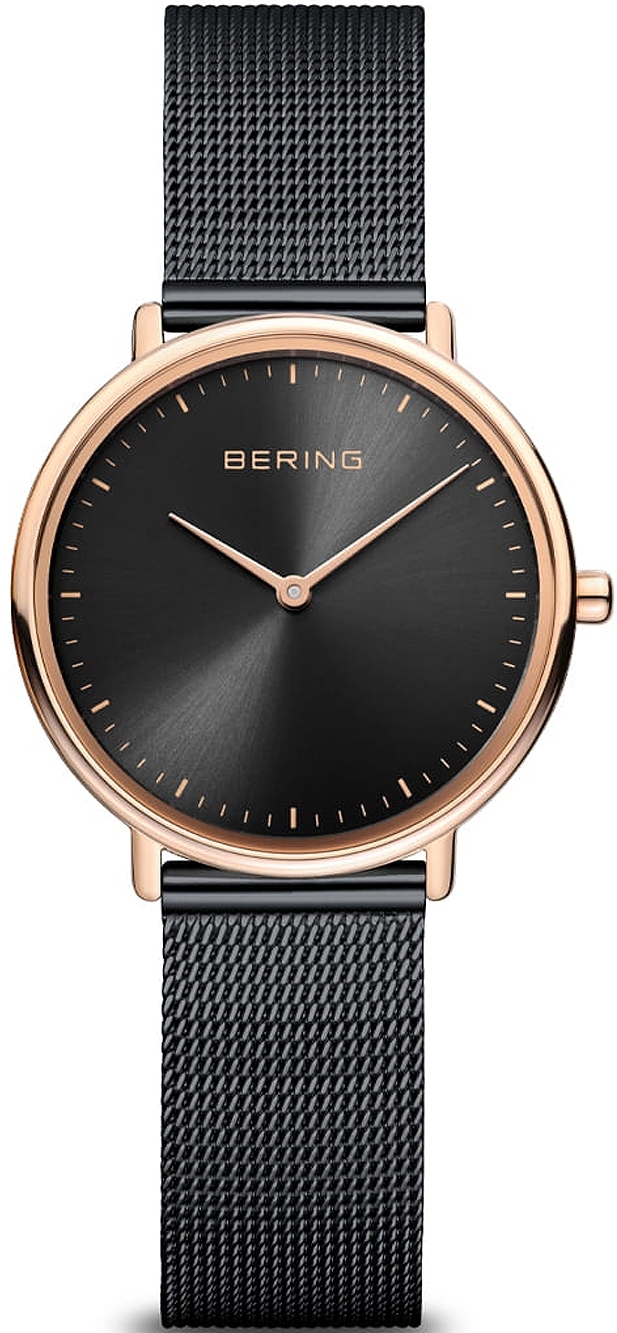 Bering Damklocka 15729-166 Ultra Slim Svart/Läder Ø29 mm - Bering