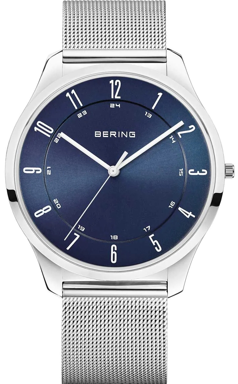 Bering Herrklocka 18340-307 Ultra Slim Blå/Stål Ø40 mm - Bering