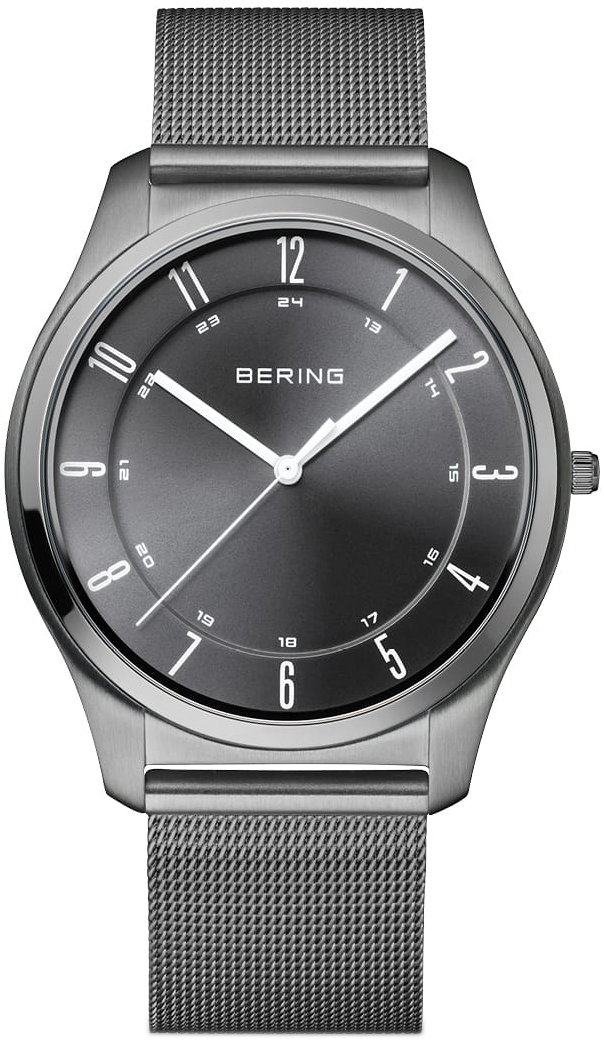 Bering Herrklocka 18340-377 Ultra Slim Grå/Stål Ø40 mm