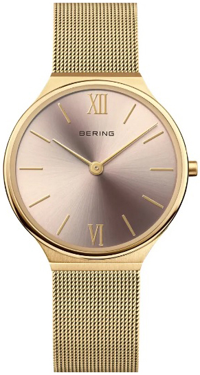 Bering Damklocka 18434-336 Ultra Slim Lila/Gulguldtonat stål Ø34 mm - Bering