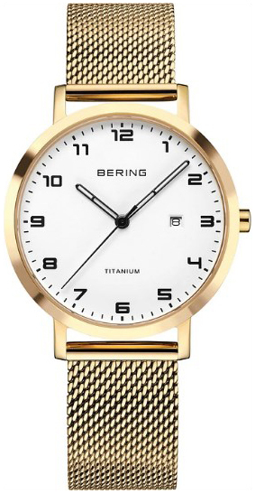 Bering Damklocka 18634-334 Classic Vit/Gulguldtonat stål Ø34 mm