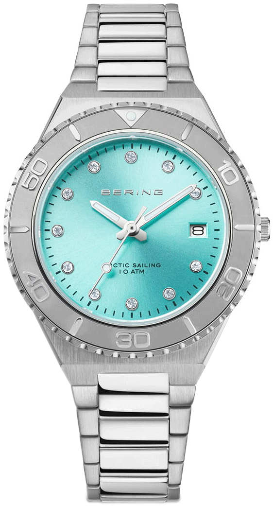 Bering Damklocka 18936-707 Classic Turkos/Stål Ø36 mm - Bering