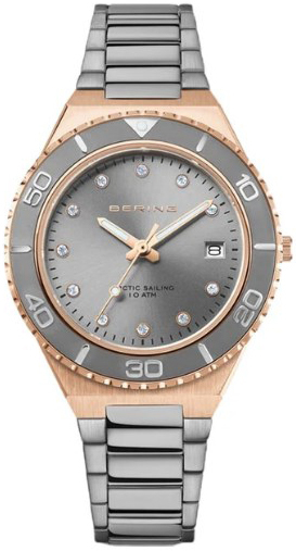 Bering Damklocka 18936-769 Classic Grå/Stål Ø36 mm - Bering