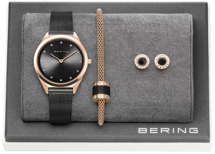 Bering Damklocka XMAS_Set_Black Classic Svart/Stål Ø37 mm
