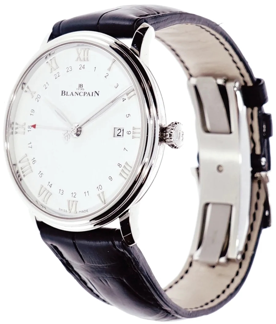 Blancpain Herrklocka 6662-1127-55B Villeret Vit/Läder Ø40 mm - Blancpain