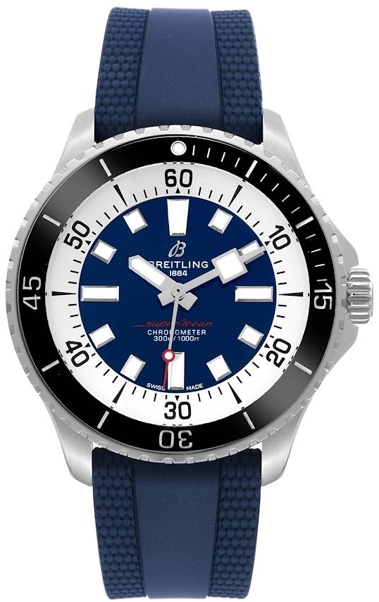 Breitling Herrklocka A17376211C1S1 Superocean Automatic 44 Blå/Gummi - Breitling
