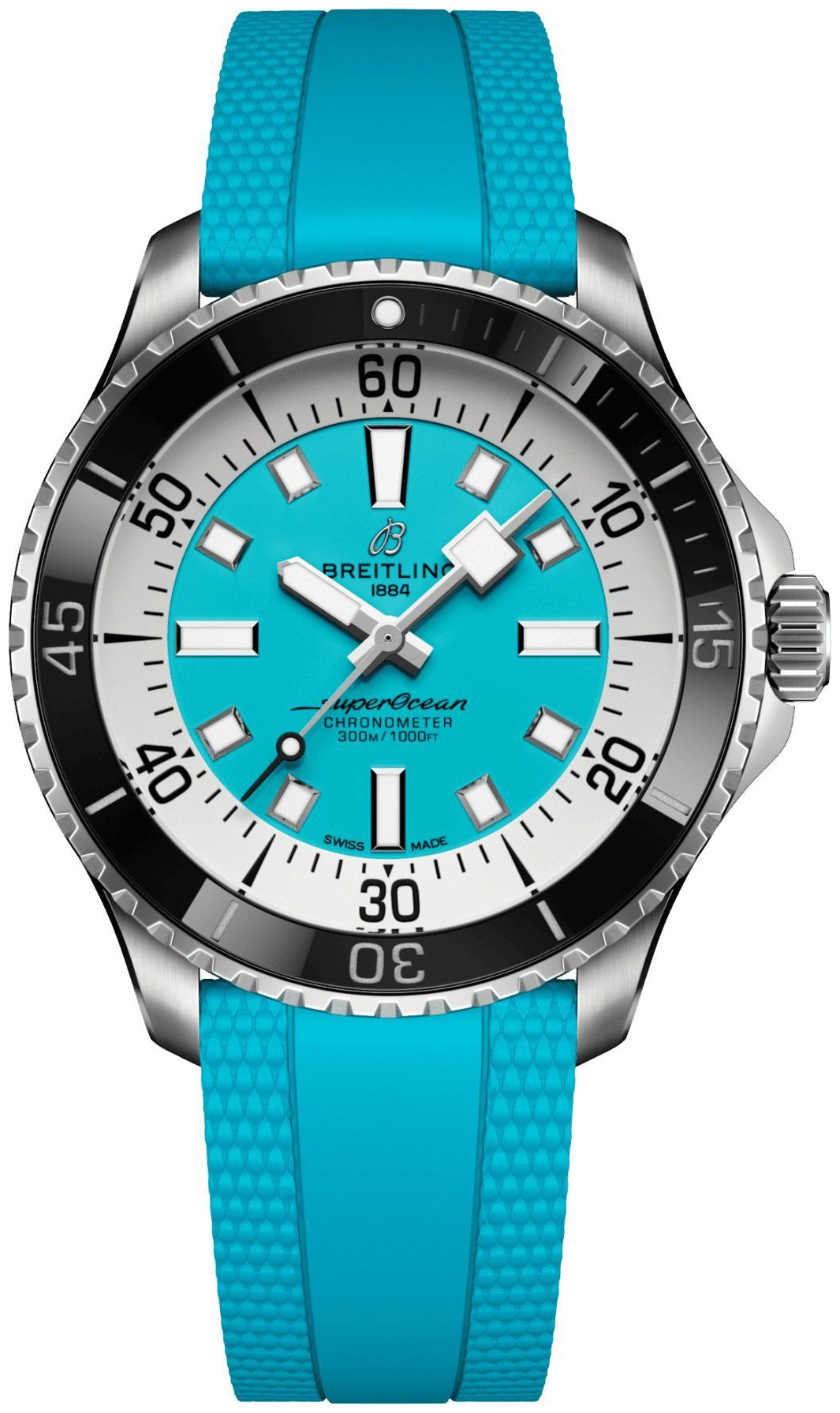 Breitling Herrklocka A17376211L2S2 Superocean Automatic 44 Blå/Gummi - Breitling