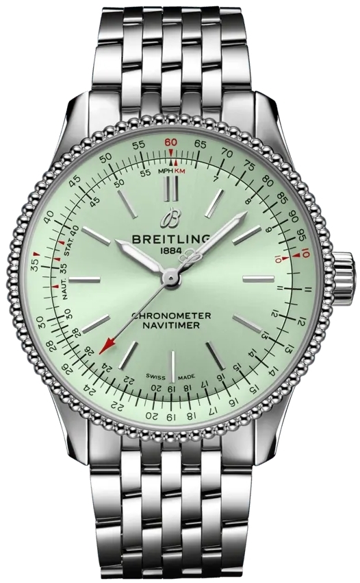 Breitling Damklocka A17395361L1A1 Navitimer Automatic 35 Grön/Stål - Breitling