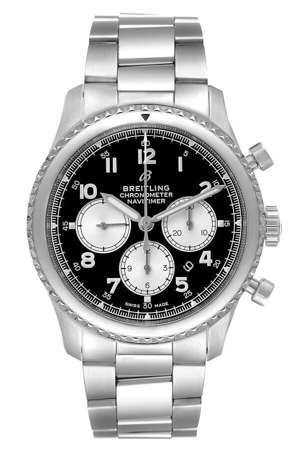 Breitling Herrklocka AB0117131B1A1 Navitimer Chronograph Svart/Stål - Breitling