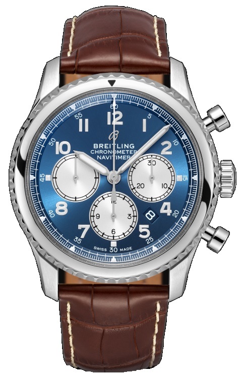 Breitling Herrklocka AB0117131C1P2 Navitimer Chronograph Blå/Läder - Breitling