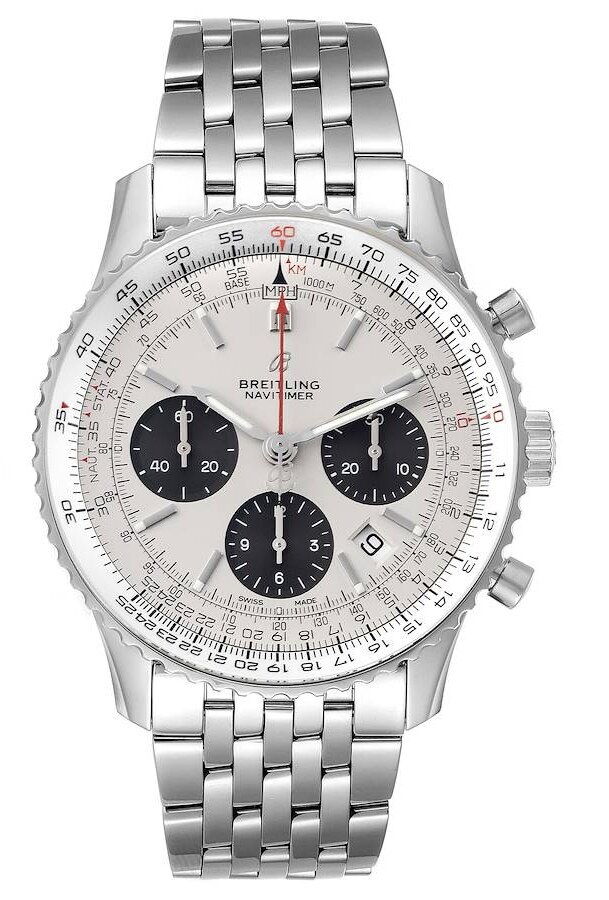 Breitling AB0121211G1A1 Navitimer 01 Silverfärgad/Stål Ø43 mm