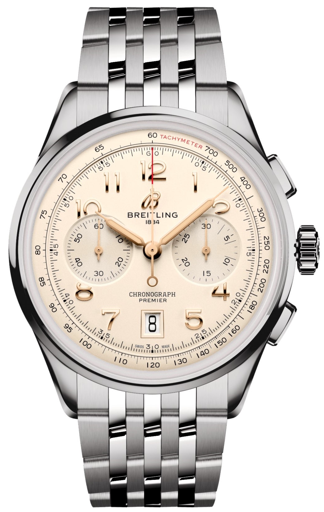 Breitling Herrklocka AB0145211G1A1 Premier Antikvit/Stål Ø42 mm - Breitling