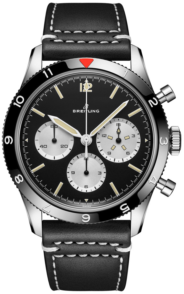 Breitling Herrklocka AB09451A1B1X1 Classic Avi Svart/Läder Ø41 mm - Breitling