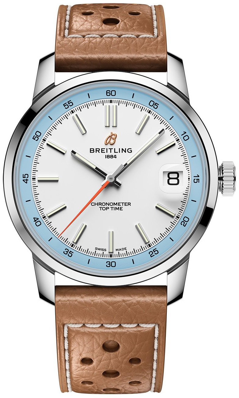 Breitling AB3113281A1X1 Top Time B31 Silverfärgad/Läder Ø38 mm - Breitling