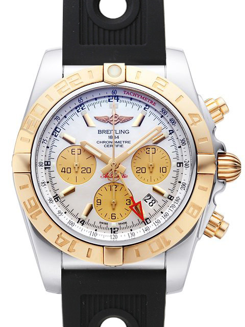 Breitling Chronomat 44 GMT Herrklocka CB042012-A739-200S-A20D.2 Vit/Gummi - Breitling
