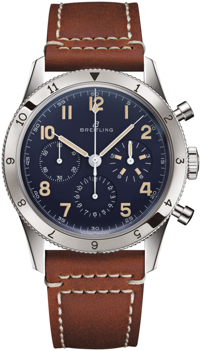 Breitling Herrklocka LB0920131C1X1 Aviator 8 Blå/Läder Ø41 mm - Breitling