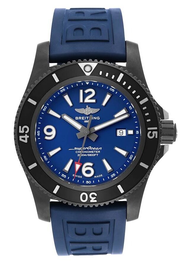 Breitling Herrklocka M17368D71C1S1 Superocean Ii 46 Blå/Gummi Ø46 mm - Breitling