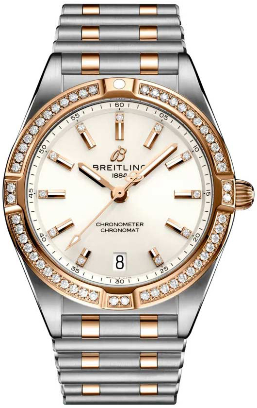 Breitling Damklocka U77310591A1U1 Chronomat 32 Vit/18 karat roséguld - Breitling