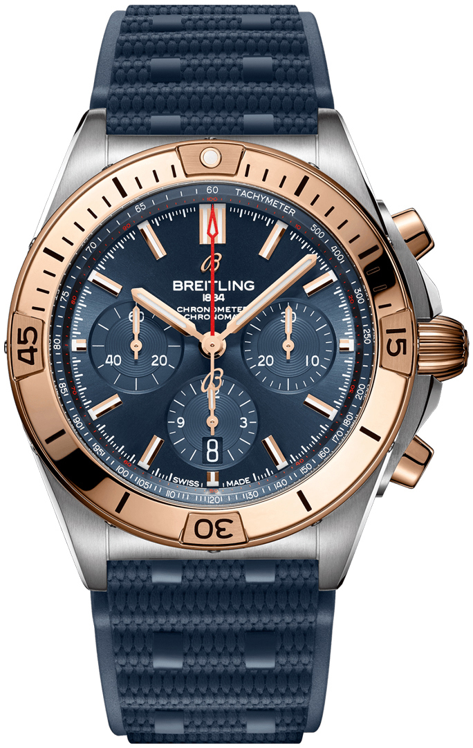Breitling Herrklocka UB0134101C1S1 Chronomat B01 42 Blå/Gummi Ø42 mm - Breitling