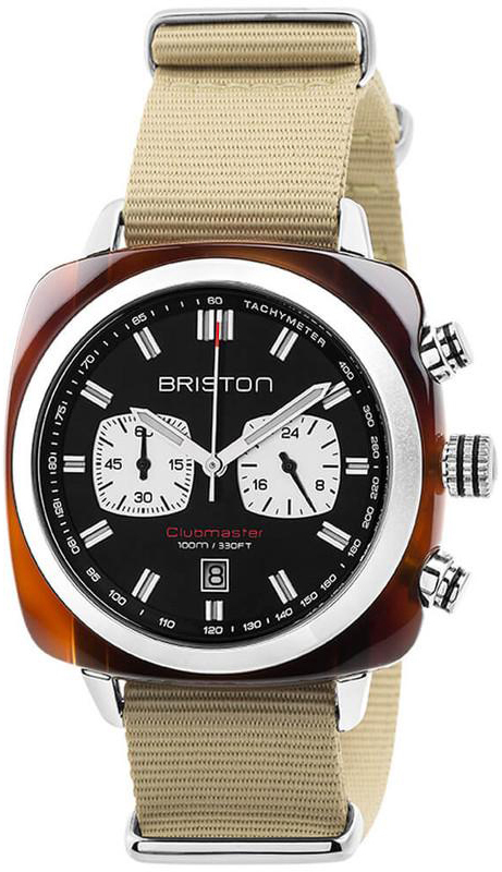 Briston 17142-SA-TS-1-NK Clubmaster Svart/Textil - Briston