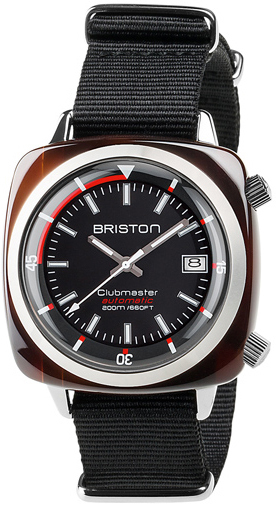 Briston Herrklocka 17642-SA-TD-1-NB Clubmaster Svart/Textil - Briston