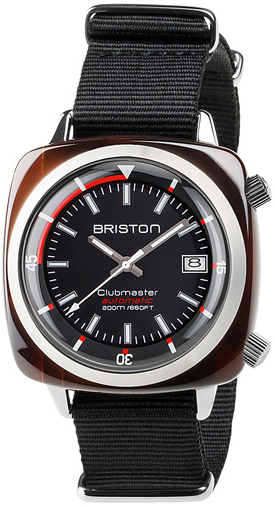 Briston Herrklocka 18142-PBAM-BS-4-NB Clubmaster Svart/Textil - Briston