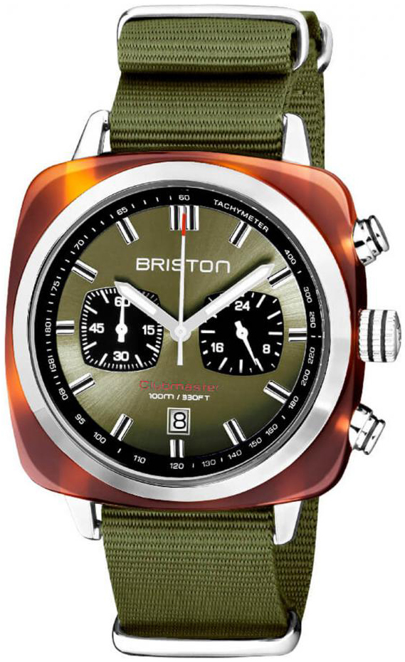 Briston Herrklocka 20142-SA-TS-26-NOL Clubmaster Grön/Textil - Briston