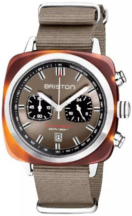 Briston Herrklocka 20142-SA-TS-30-NT Clubmaster Brun/Textil - Briston