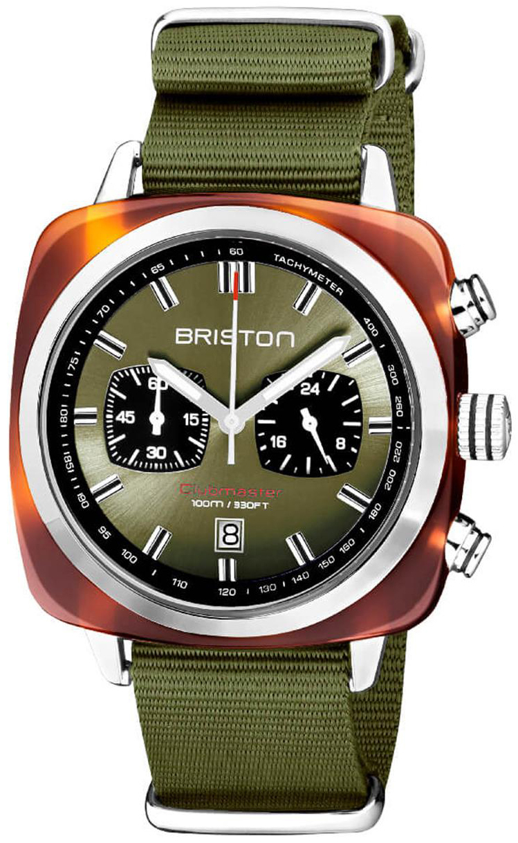 Briston Herrklocka 20142.SA.TS.26.NOL Sport Grön/Textil