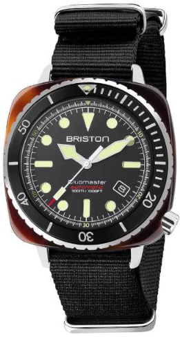Briston Herrklocka 21644.SA.T.1.NB Diver Svart/Textil