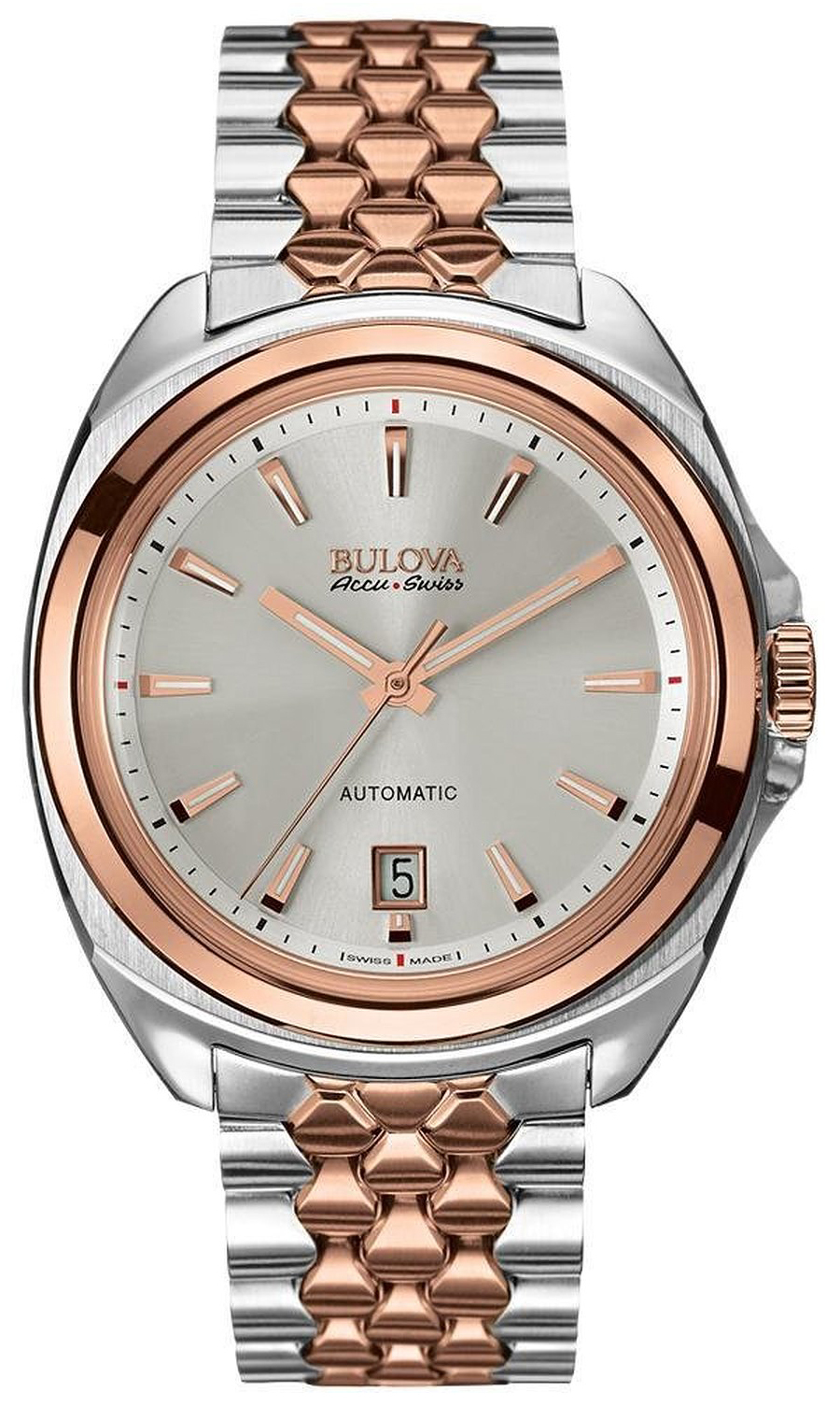 Bulova 99999 Herrklocka 65B159 Silverfärgad/Roséguldstonat stål Ø42 mm - Bulova