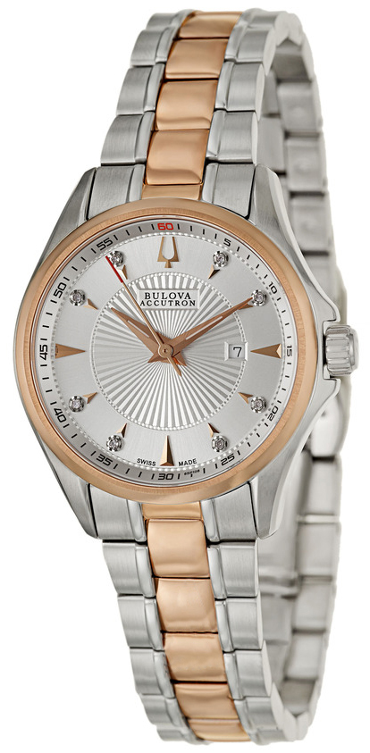 Bulova Damklocka 65P108 Silverfärgad/Guldtonat stål Ø31 mm - Bulova