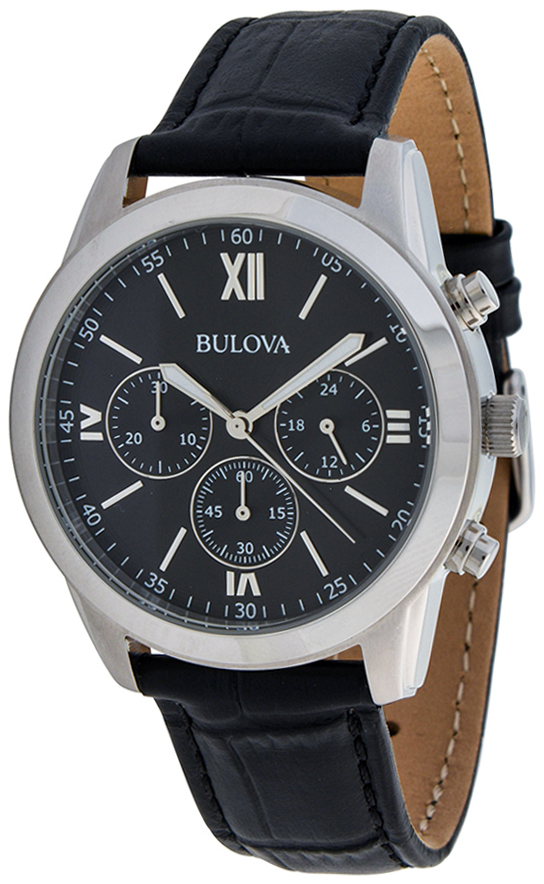 Bulova 99999 Herrklocka 96A173 Svart/Läder Ø40 mm - Bulova