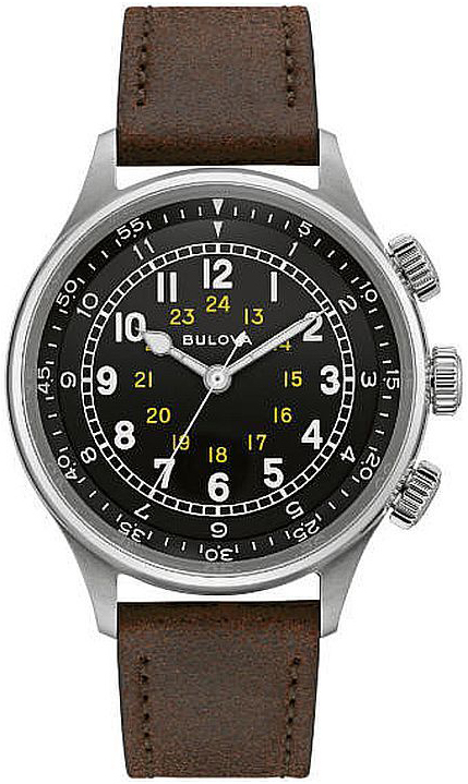 Bulova Herrklocka 96A245 Svart/Läder Ø42 mm - Bulova