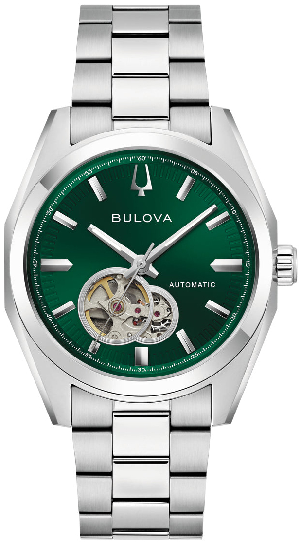 Bulova Herrklocka 96A349 Surveyor Gr&ouml;n/St&aring;l &Oslash;39 mm