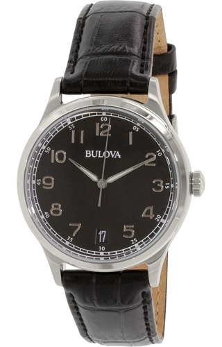 Bulova Dress Herrklocka 96B233 Svart/Läder Ø40 mm - Bulova