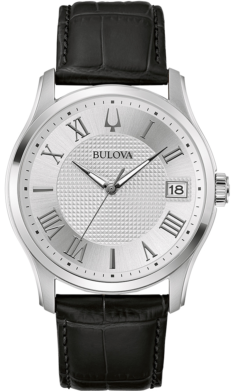 Bulova Herrklocka 96B388 Wilton Silverfärgad/Läder Ø41 mm - Bulova