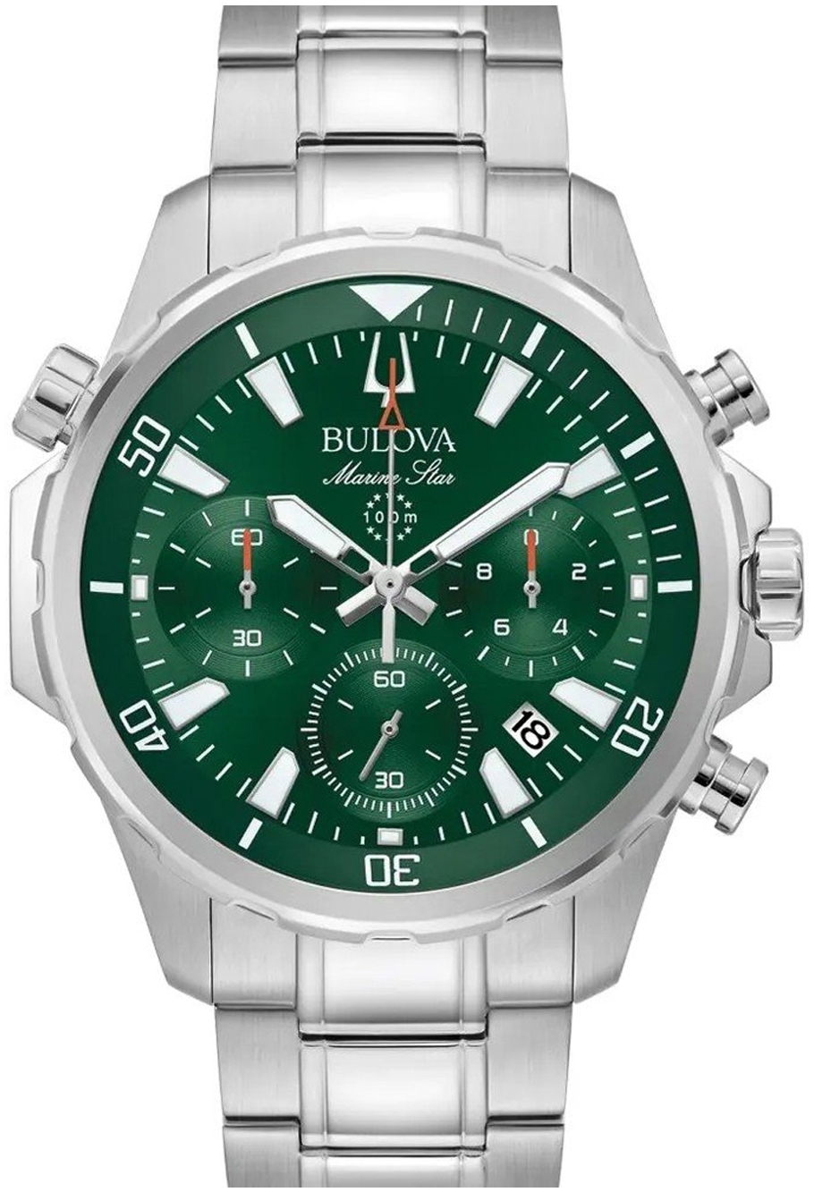 Bulova Herrklocka 96B396 Marine Star Grön/Stål Ø47 mm - Bulova