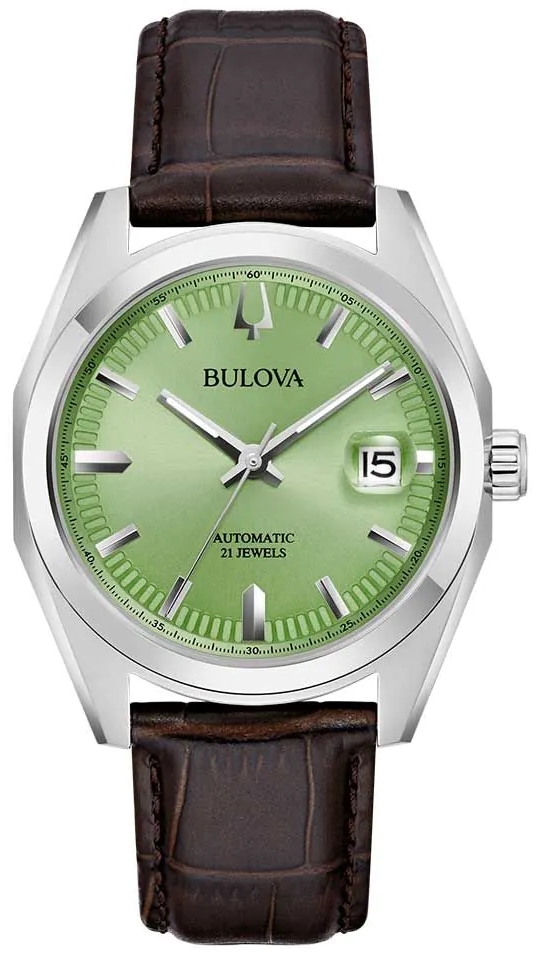 Bulova Herrklocka 96B427 Surveyor Grön/Läder Ø39 mm - Bulova