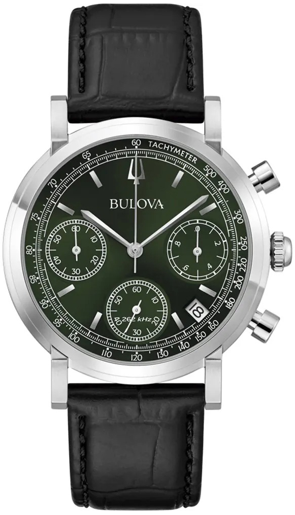 Bulova Herrklocka 96B457 Classic Grön/Läder Ø39 mm - Bulova
