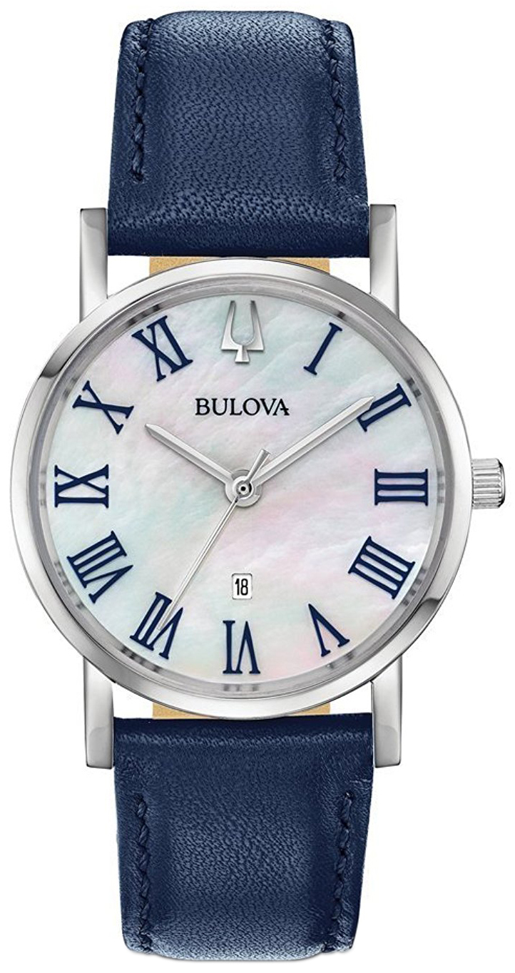 Bulova Dress Damklocka 96M146 Vit/Läder Ø32 mm - Bulova