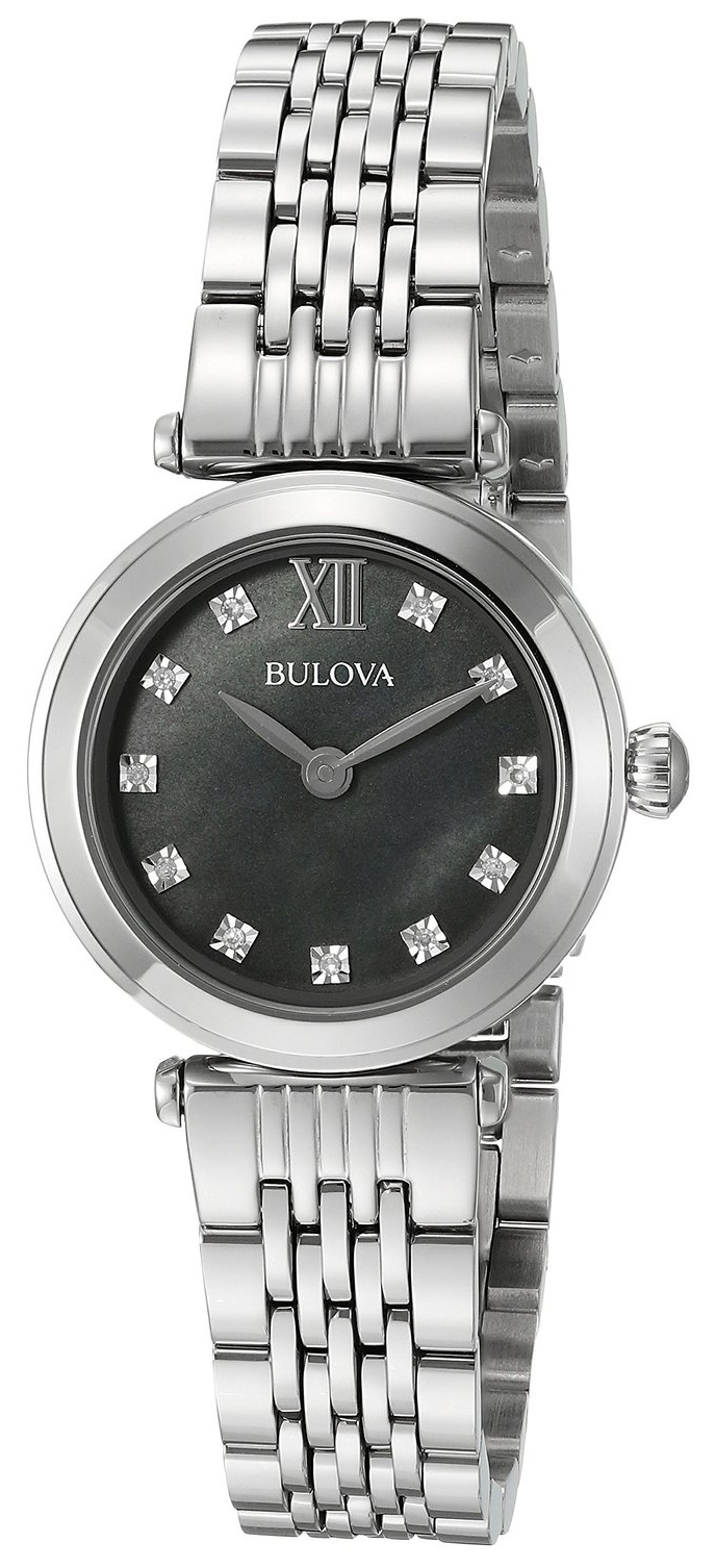 Bulova Dress Damklocka 96P169 Svart/Stål Ø24 mm - Bulova