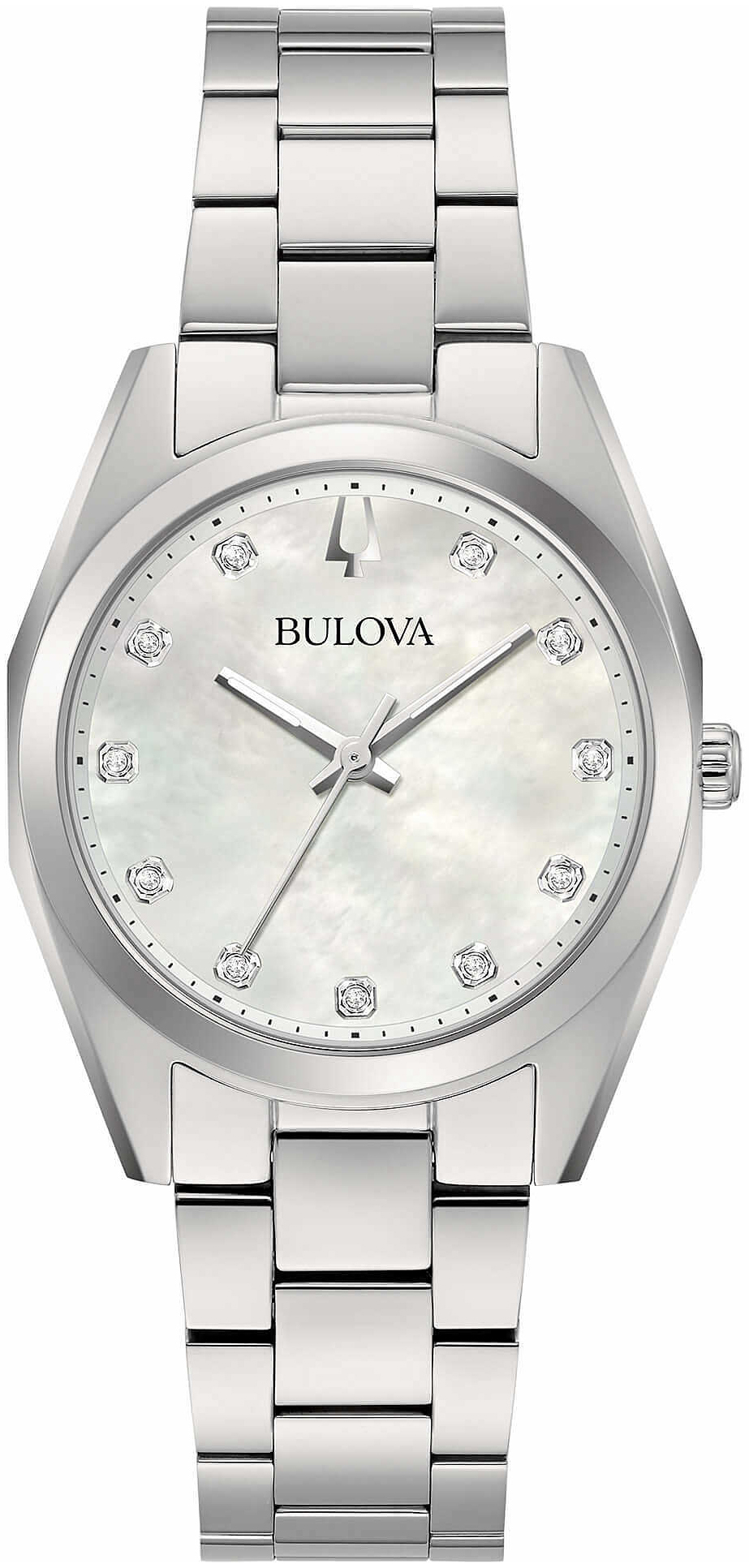 Bulova Damklocka 96P228 Surveyor Vit/St&aring;l &Oslash;31 mm