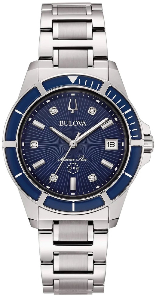 Bulova Damklocka 96P237 Classic Blå/Stål Ø34 mm - Bulova