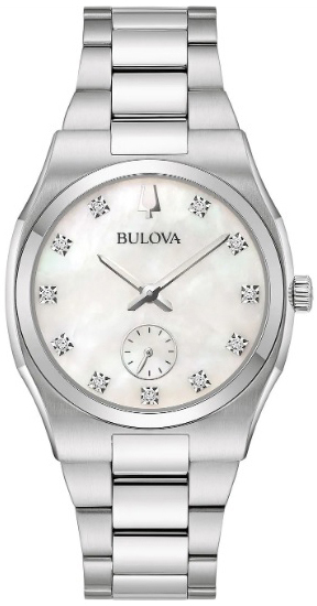 Bulova Damklocka 96P242 Surveyor Silverfärgad/Stål Ø34 mm - Bulova