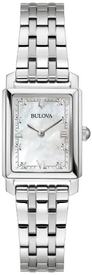 Bulova Damklocka 96P244 Sutton Vit/Stål - Bulova