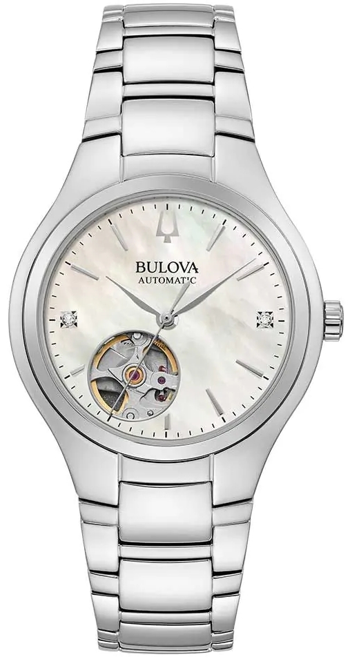 Bulova Damklocka 96P247 Sutton Vit/Stål Ø34 mm - Bulova