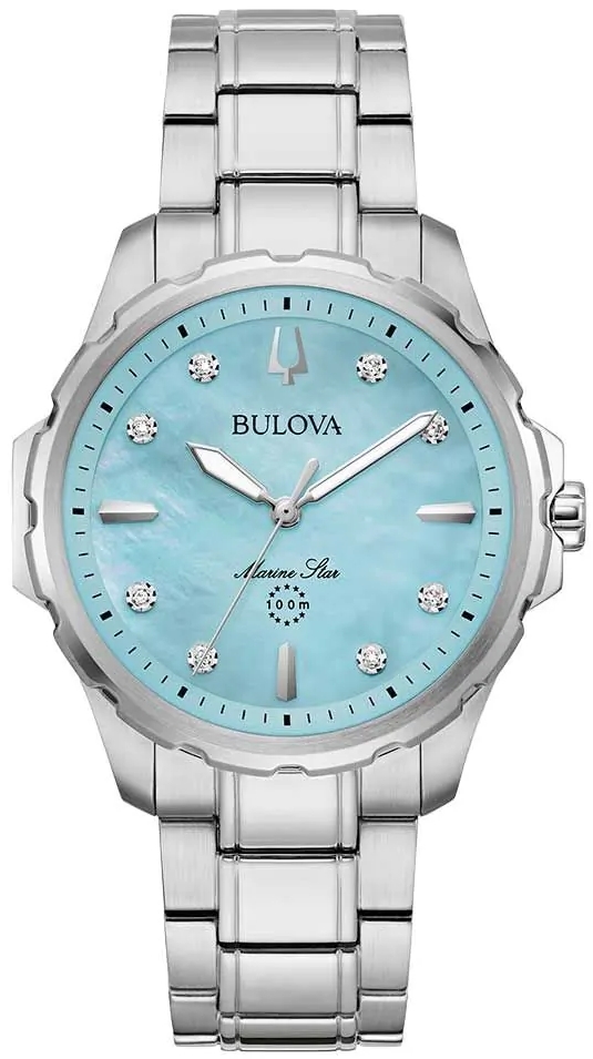 Bulova Damklocka 96P248 Marine Star Blå/Stål Ø38 mm - Bulova