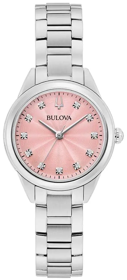 Bulova Damklocka 96P249 Sutton Rosa/Stål Ø28 mm - Bulova