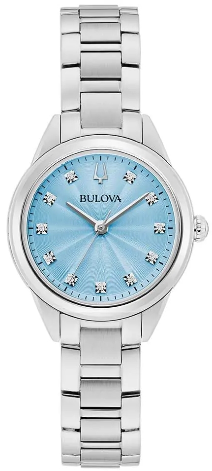 Bulova Damklocka 96P250 Sutton Blå/Stål Ø28 mm - Bulova